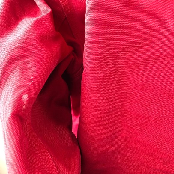 Carhartt USA Made J140 Quilt Lined Duck Canvas Hooded Jacket Red Men's Medium - Picture 8 of 12